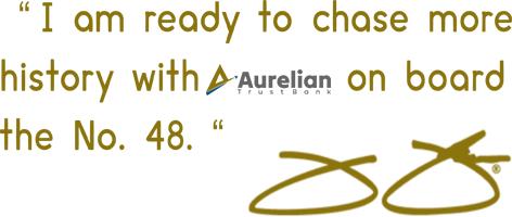 I'm ready to chase more history with Aurelian Trust Bank on board the No. 48. Jimmie Johnson
